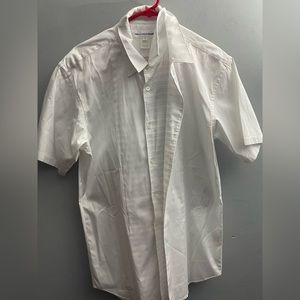 Comes Des Garçons size X white double panel button shirt